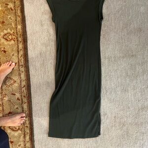 Blue Rain Dark Green Midi Dress